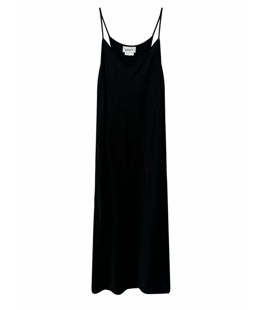 DKNY Черное вискозное повседневное платье, фото 1