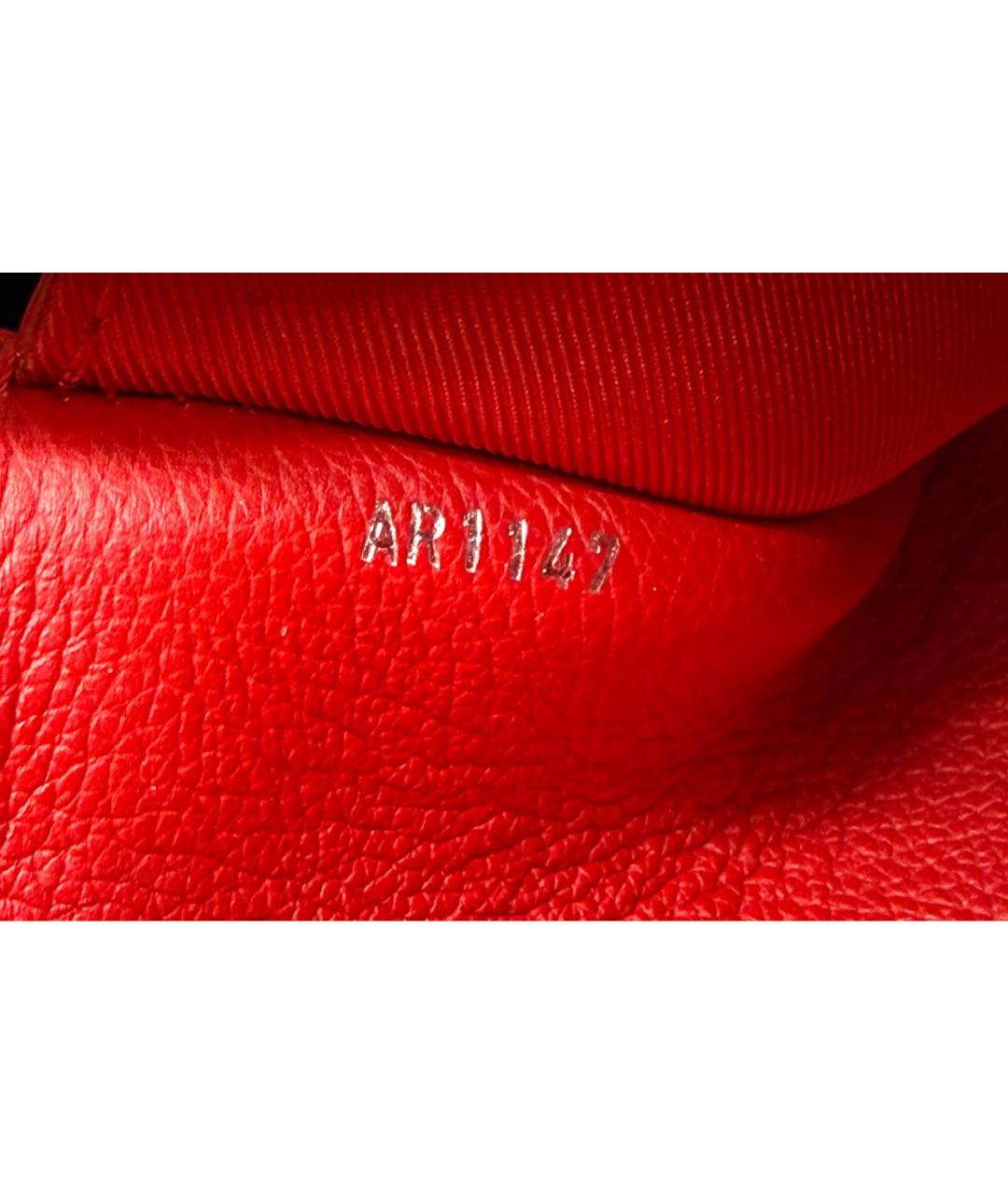 LOUIS VUITTON Красная кожаная сумка через плечо, фото 8