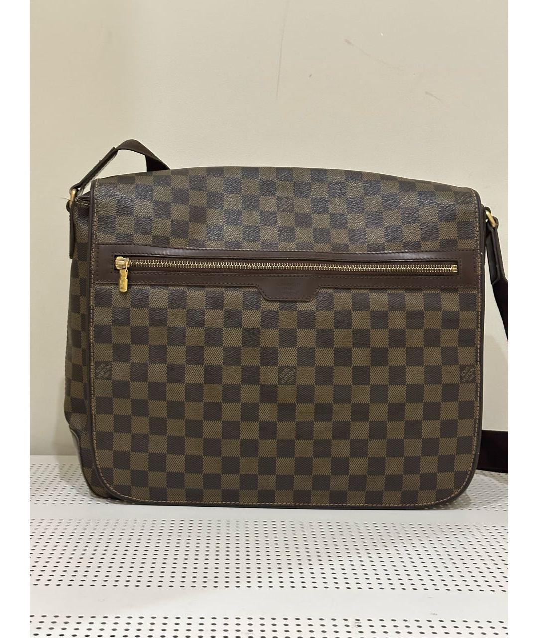LOUIS VUITTON Коричневый кожаный портфель, фото 3