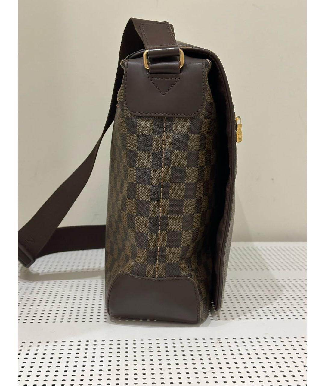 LOUIS VUITTON Коричневый кожаный портфель, фото 2