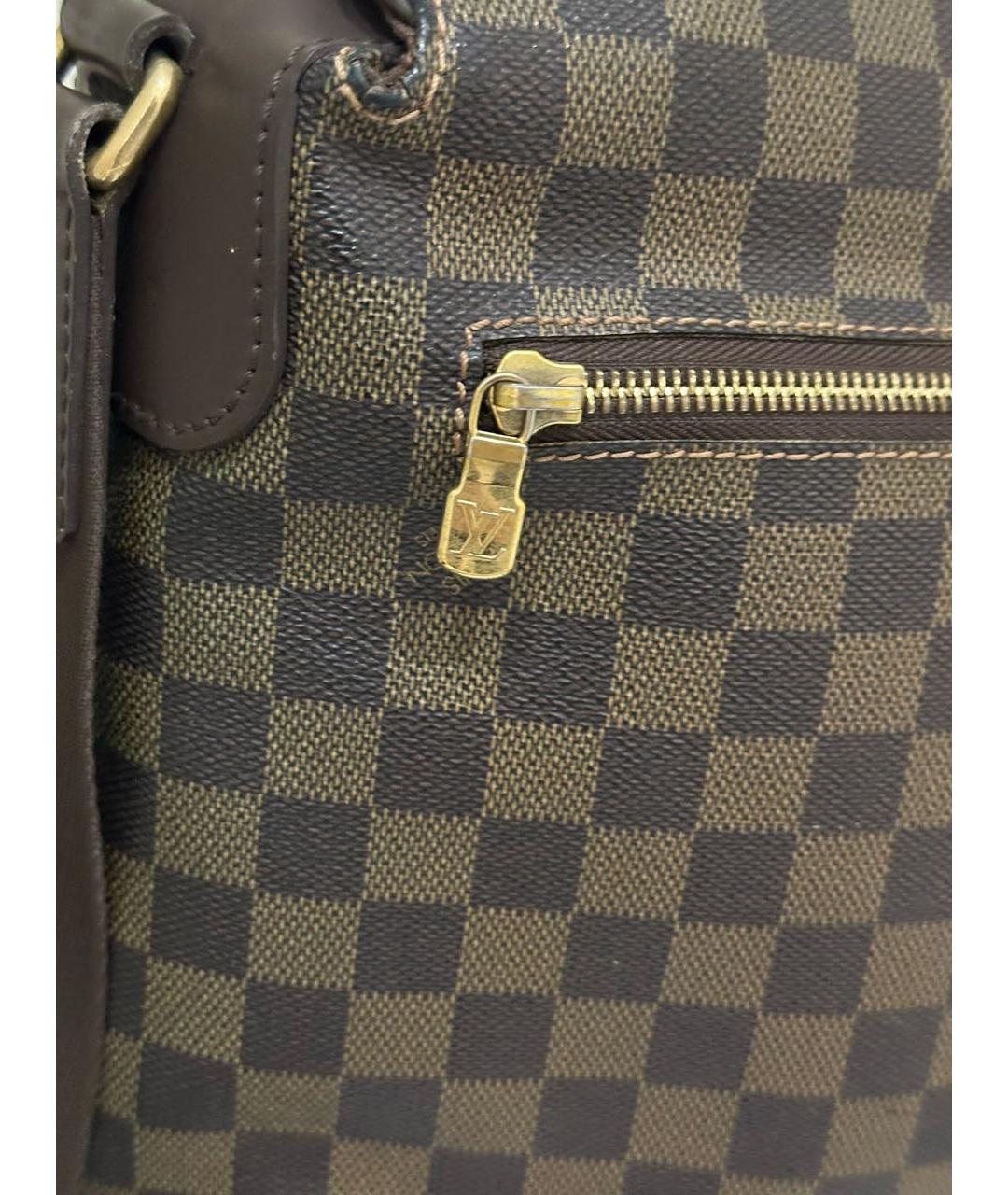 LOUIS VUITTON Коричневый кожаный портфель, фото 5
