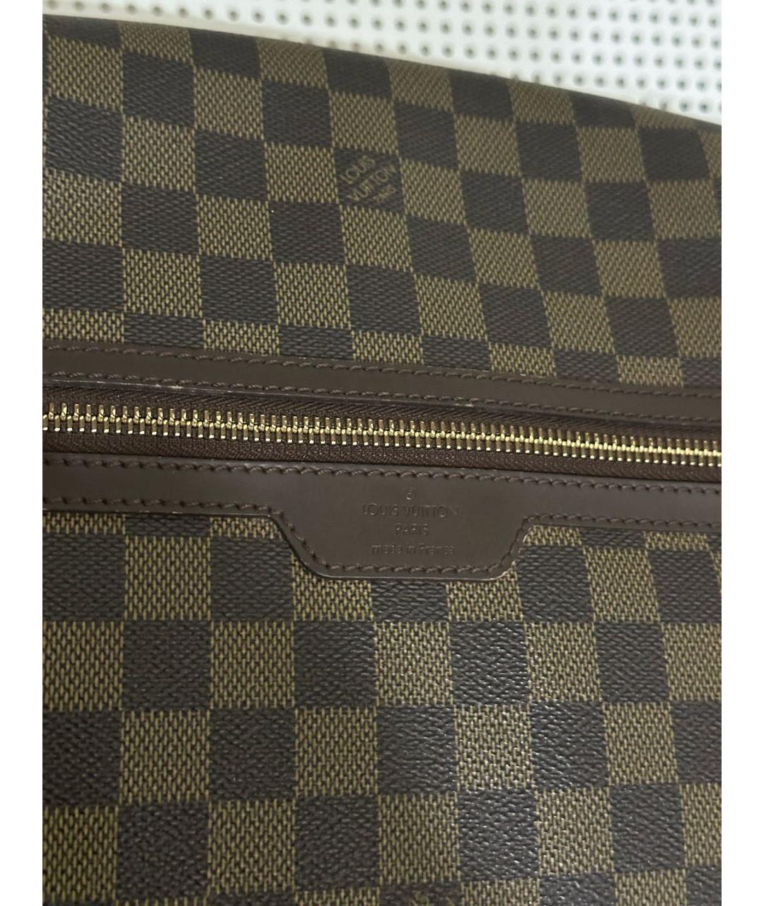 LOUIS VUITTON Коричневый кожаный портфель, фото 6