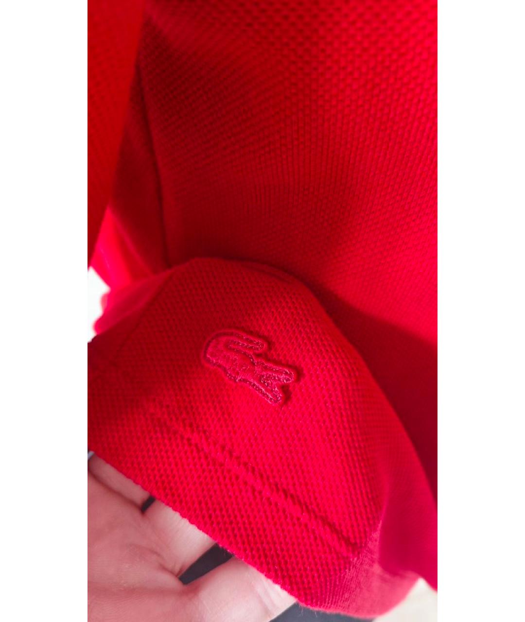 LACOSTE Красная хлопковая рубашка, фото 6