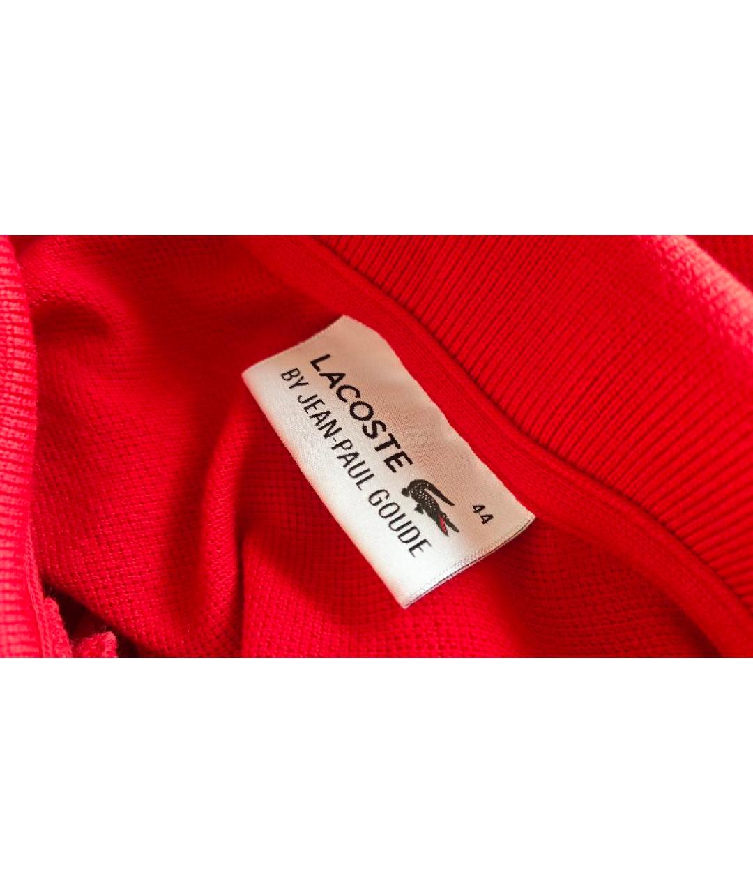 LACOSTE Красная хлопковая рубашка, фото 4