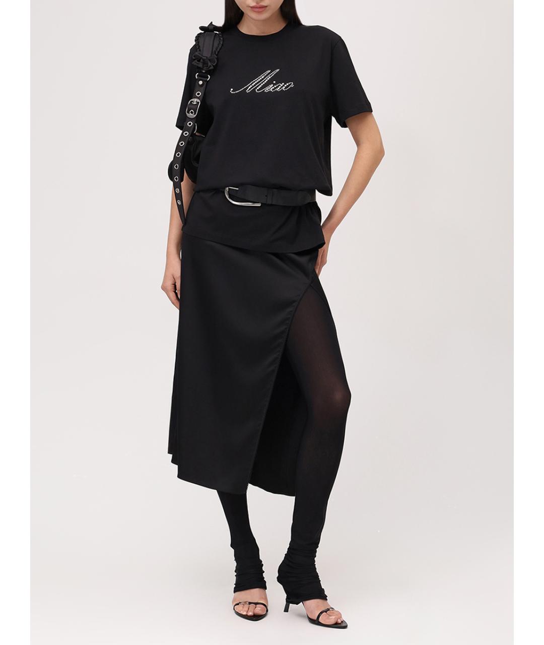 BLUMARINE Черная хлопковая футболка, фото 2