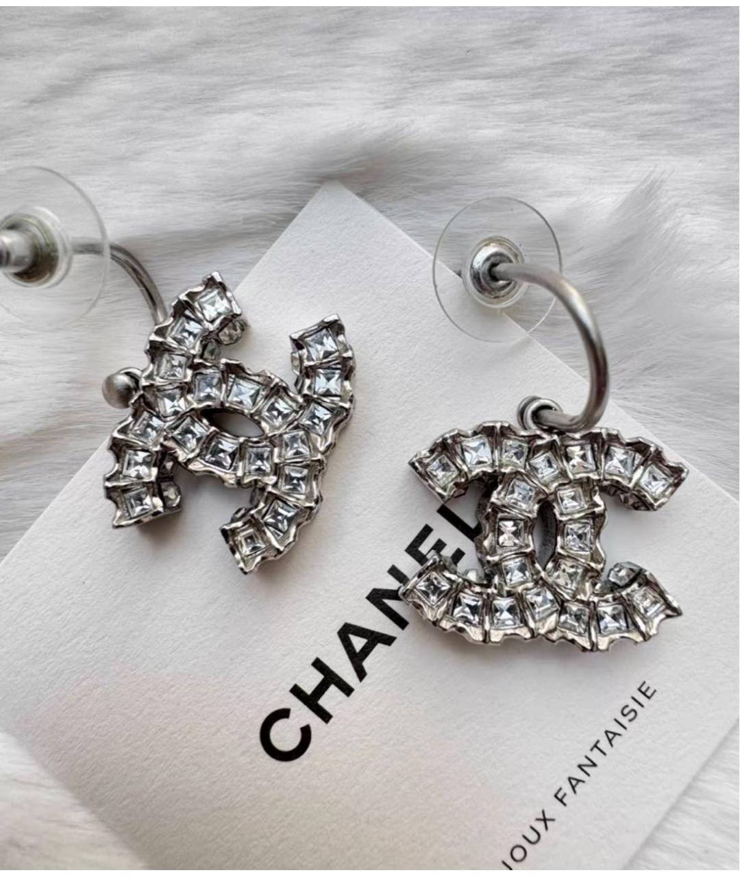 CHANEL Серебряные серьги, фото 3
