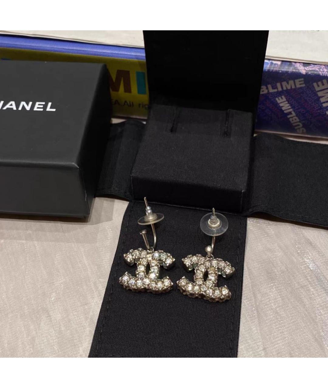 CHANEL Серебряные серьги, фото 2