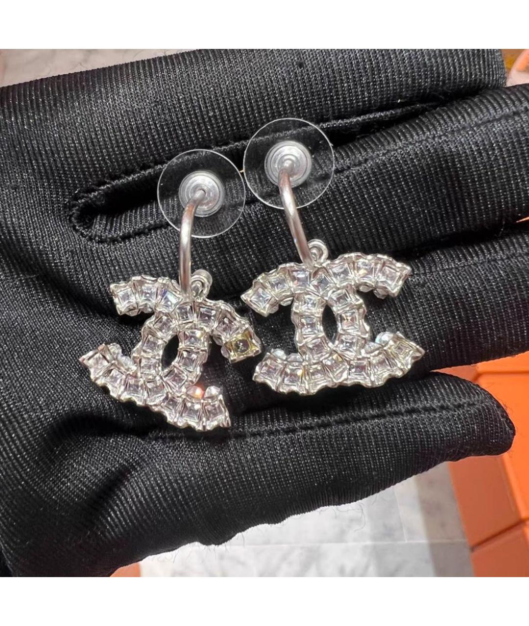 CHANEL Серебряные серьги, фото 6