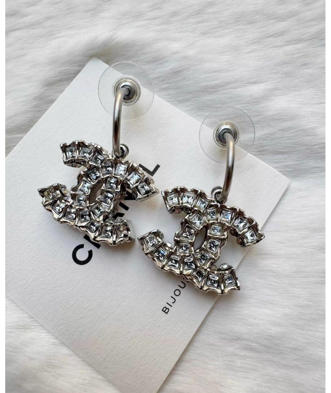 CHANEL Серебряные серьги, фото 4