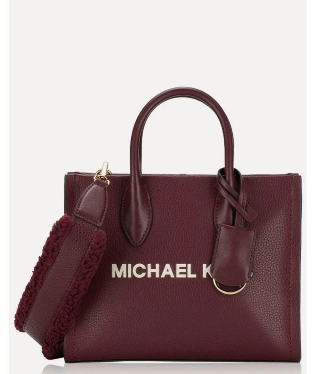 MICHAEL KORS Бордовая сумка тоут, фото 5