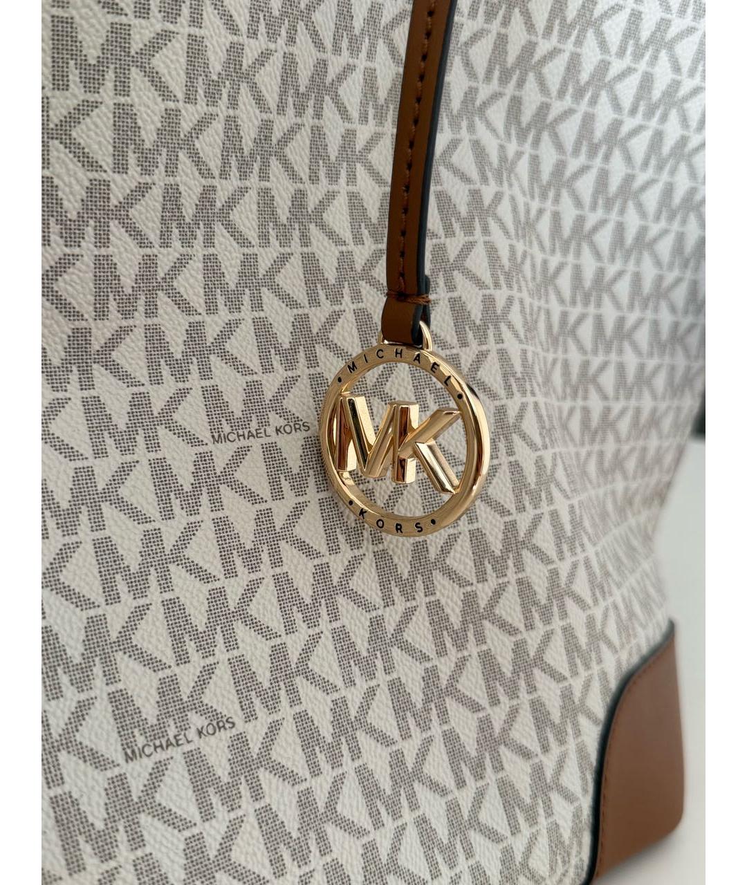 MICHAEL KORS Белая сумка тоут, фото 4