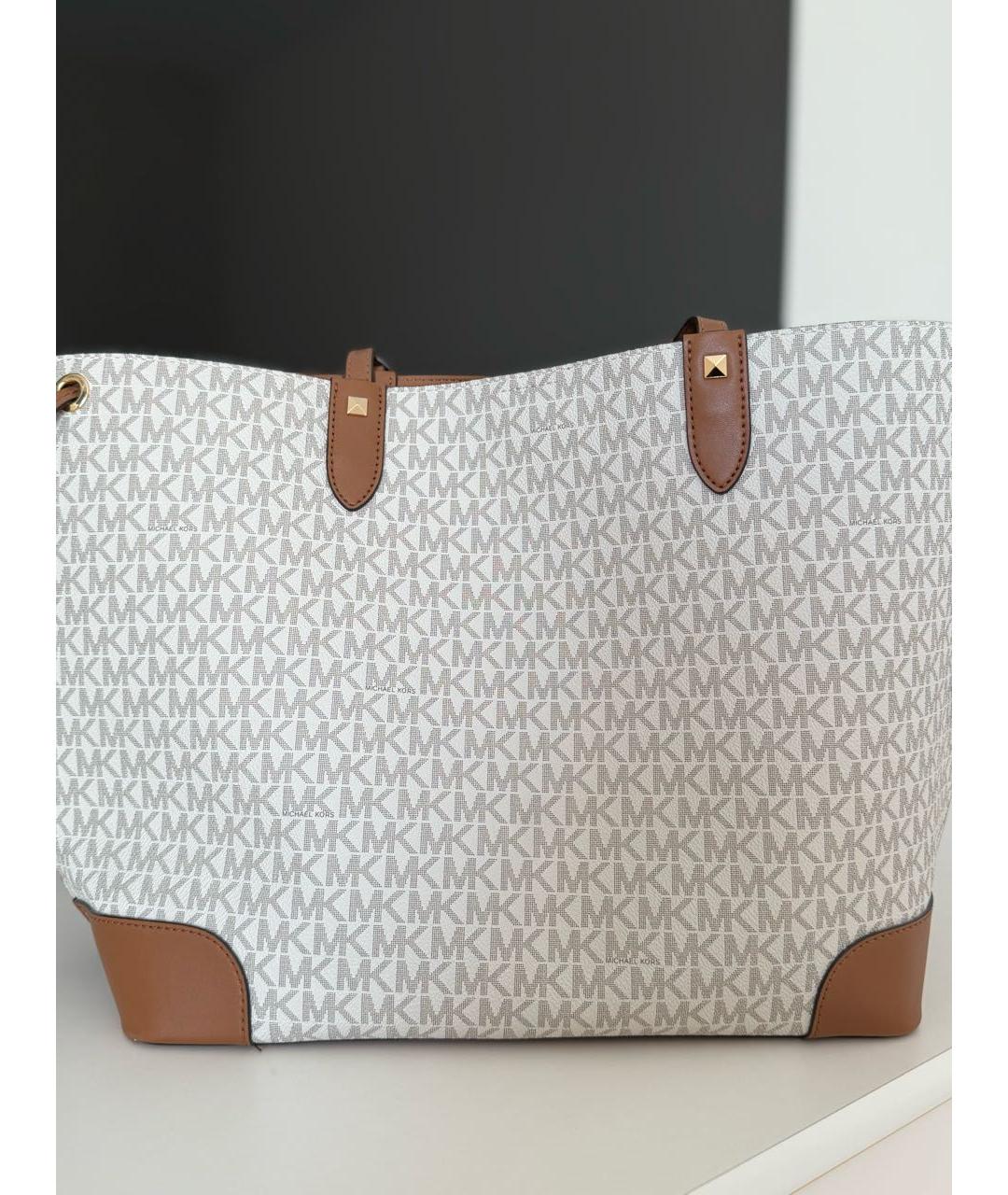 MICHAEL KORS Белая сумка тоут, фото 3