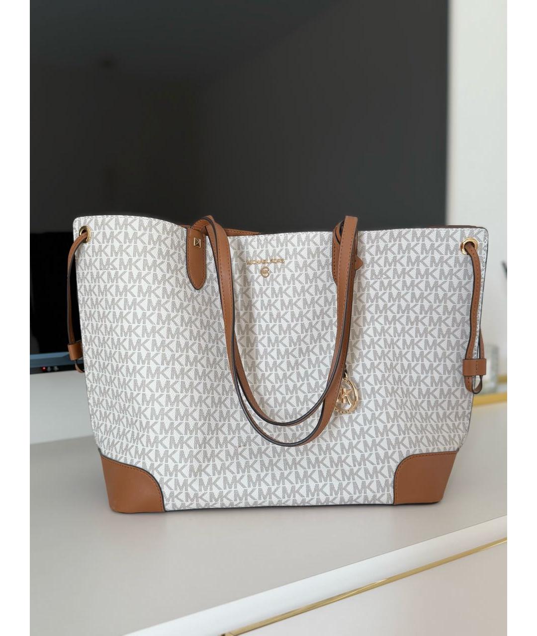 MICHAEL KORS Белая сумка тоут, фото 6