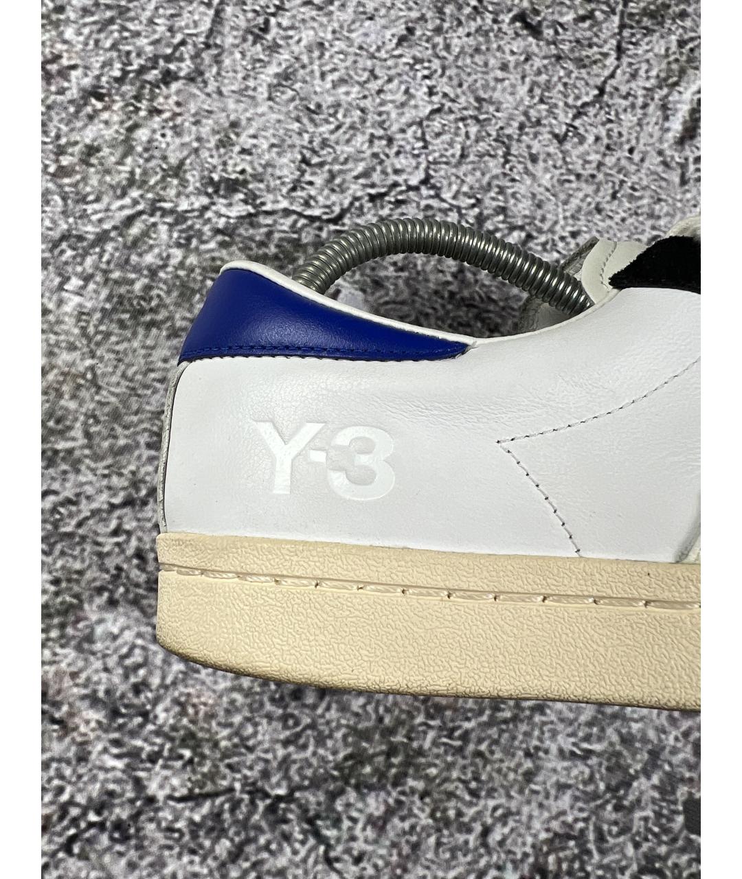 Y-3 Белые кожаные низкие кроссовки / кеды, фото 8