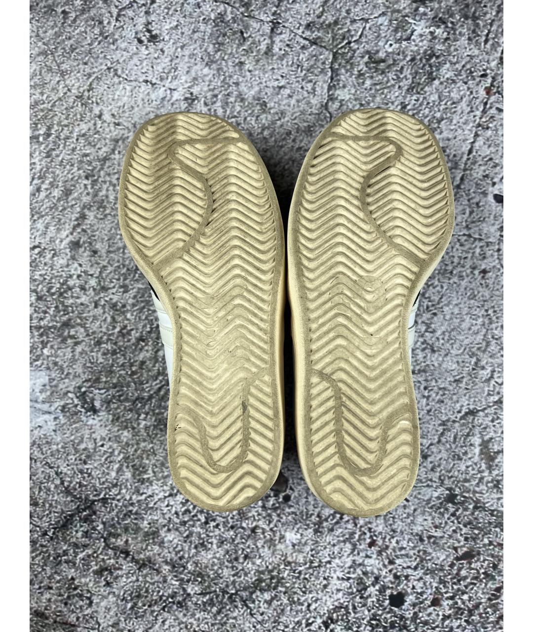 Y-3 Белые кожаные низкие кроссовки / кеды, фото 5