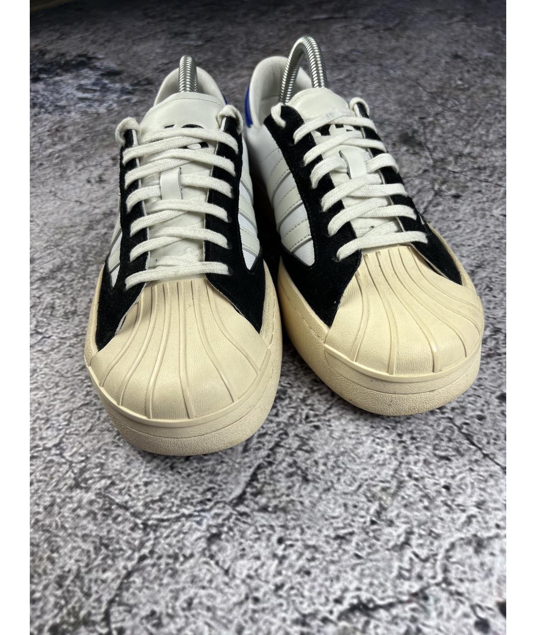 Y-3 Белые кожаные низкие кроссовки / кеды, фото 2