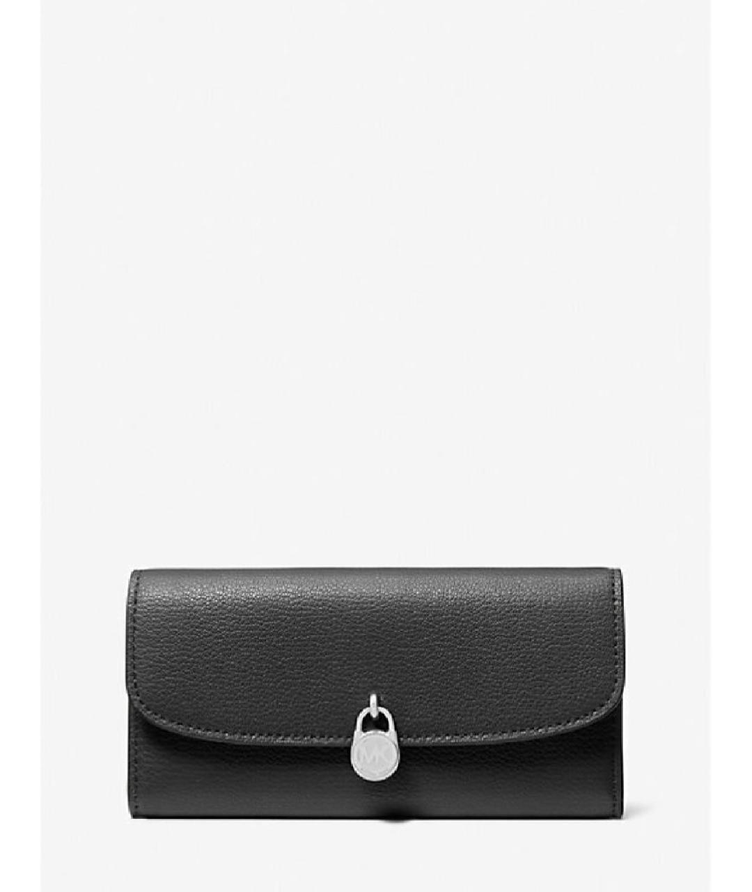 MICHAEL KORS Черный кожаный кошелек, фото 8