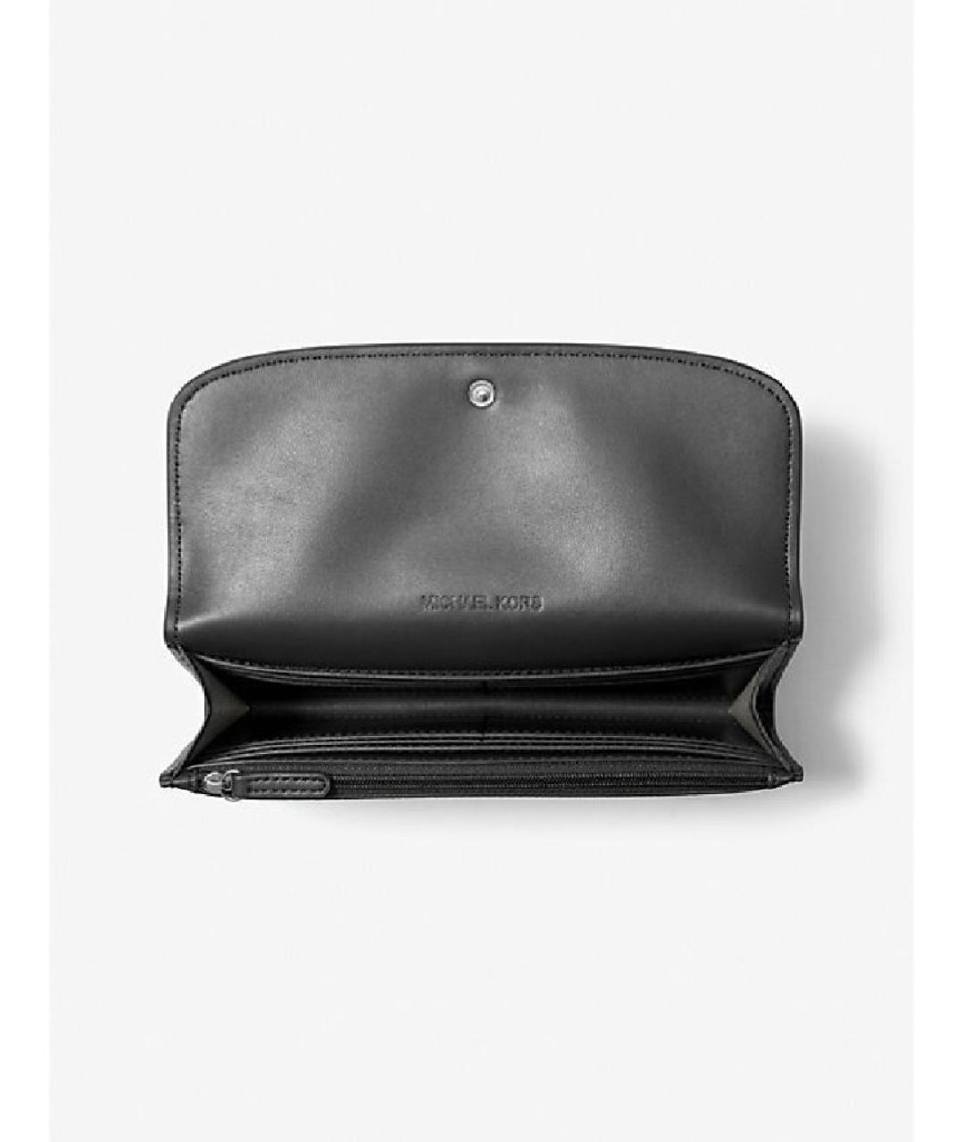 MICHAEL KORS Черный кожаный кошелек, фото 2