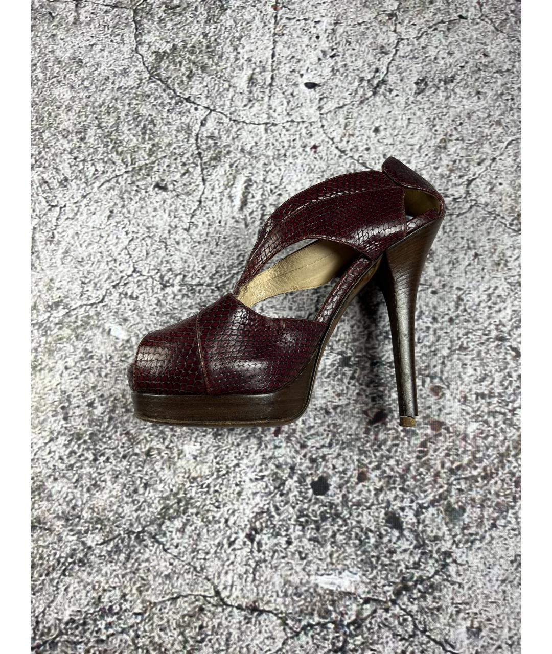 FENDI Коричневые кожаные туфли, фото 9