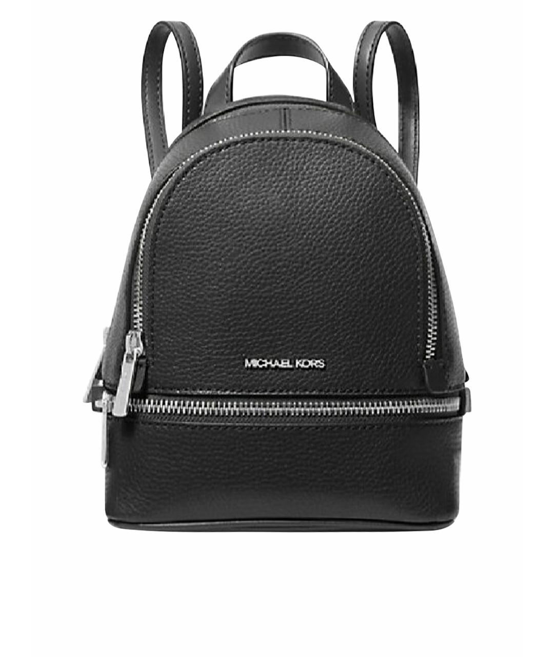 MICHAEL KORS Черный кожаный рюкзак, фото 1