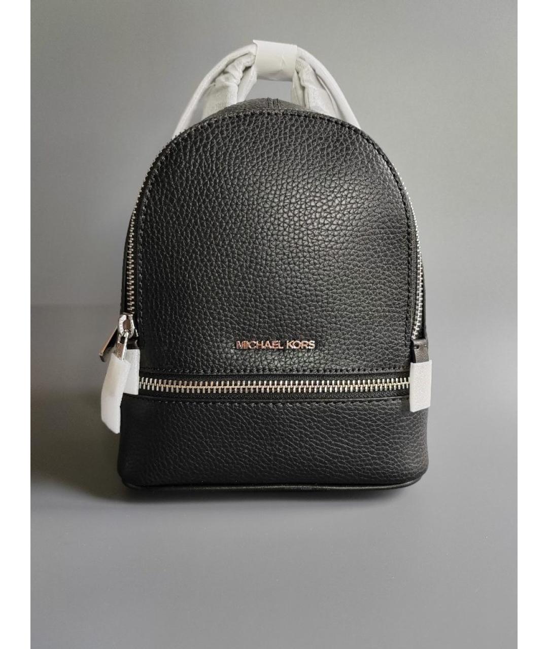 MICHAEL KORS Черный кожаный рюкзак, фото 4