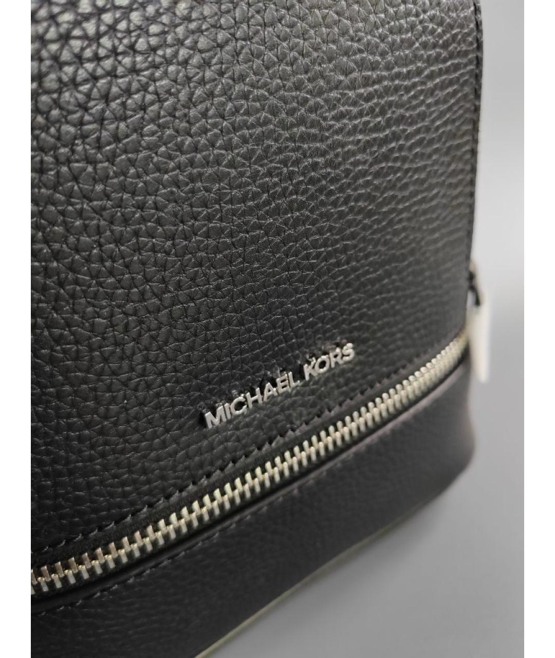 MICHAEL KORS Черный кожаный рюкзак, фото 6