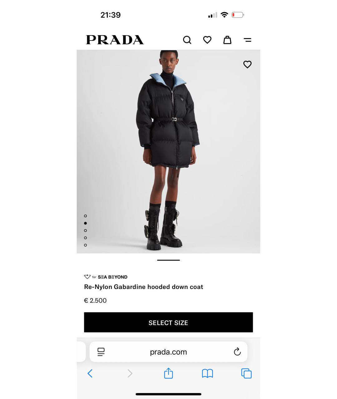 PRADA Черный пуховик, фото 5