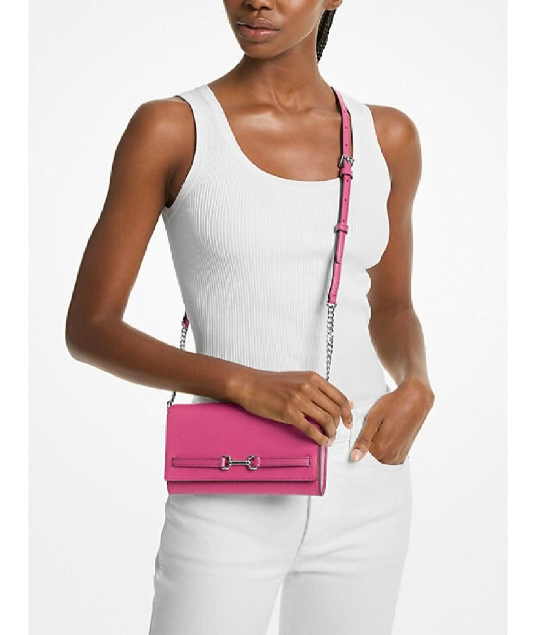 MICHAEL KORS Коричневая кожаная сумка через плечо, фото 3