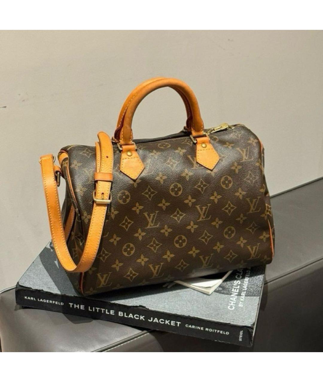 LOUIS VUITTON Коричневая сумка с короткими ручками, фото 3