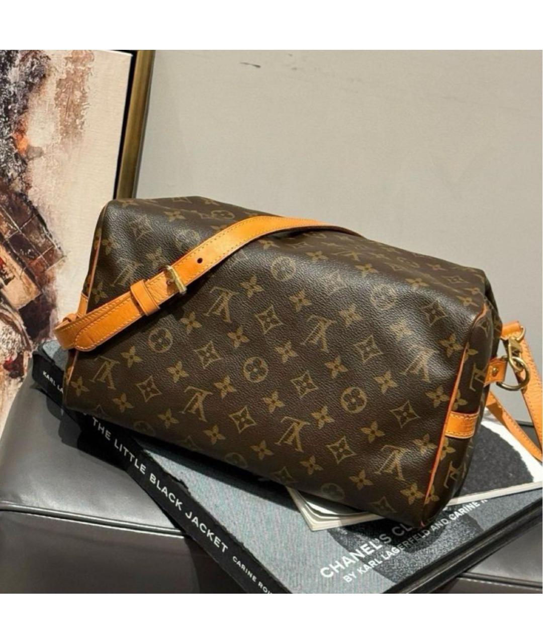 LOUIS VUITTON Коричневая сумка с короткими ручками, фото 4