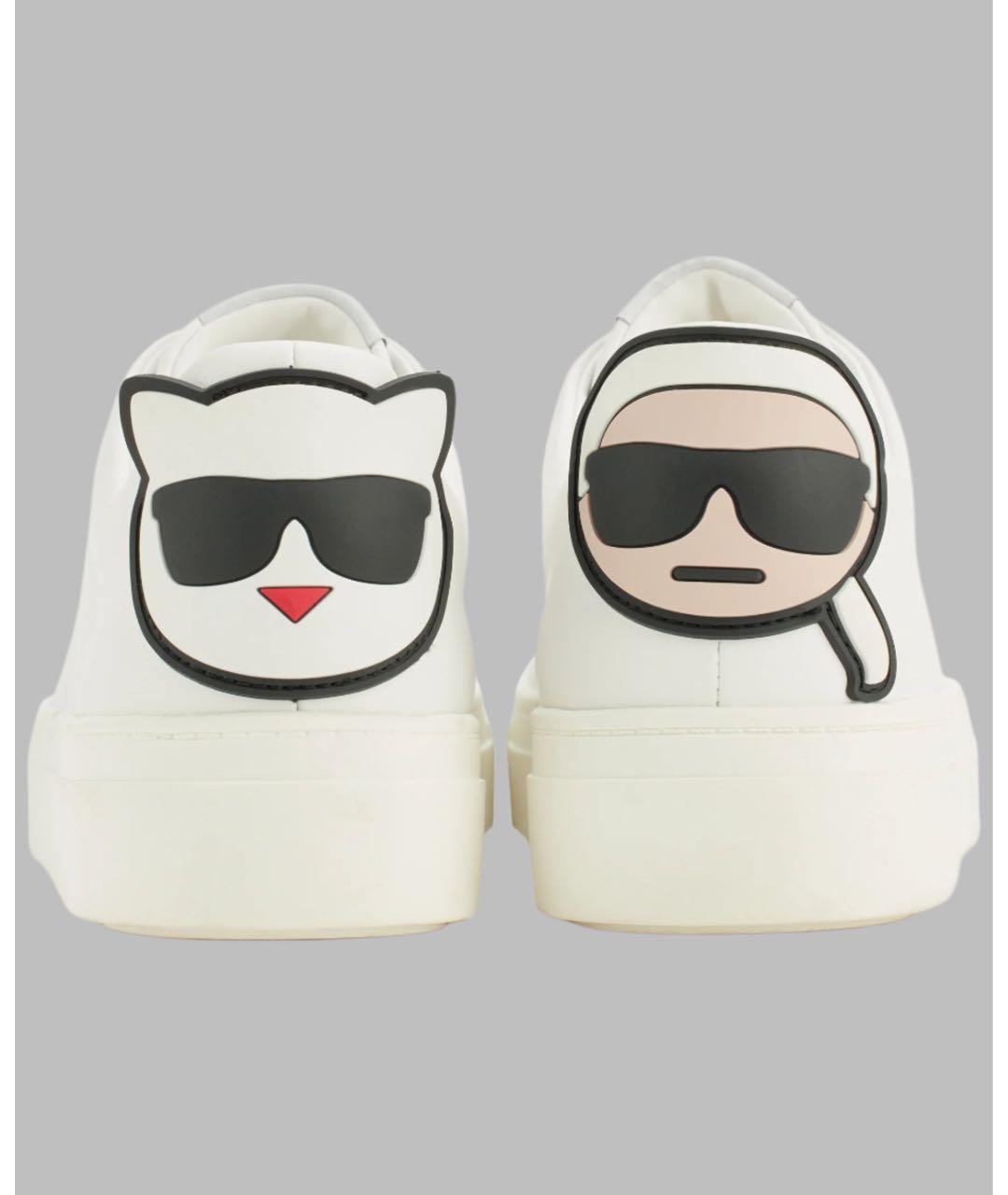 KARL LAGERFELD Белые кожаные кроссовки, фото 4
