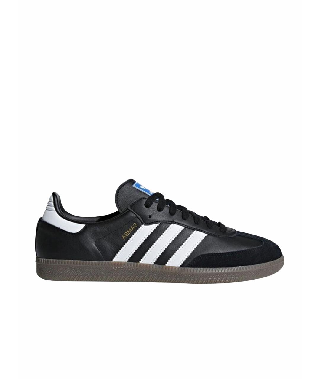 ADIDAS Черные кожаные кеды, фото 9