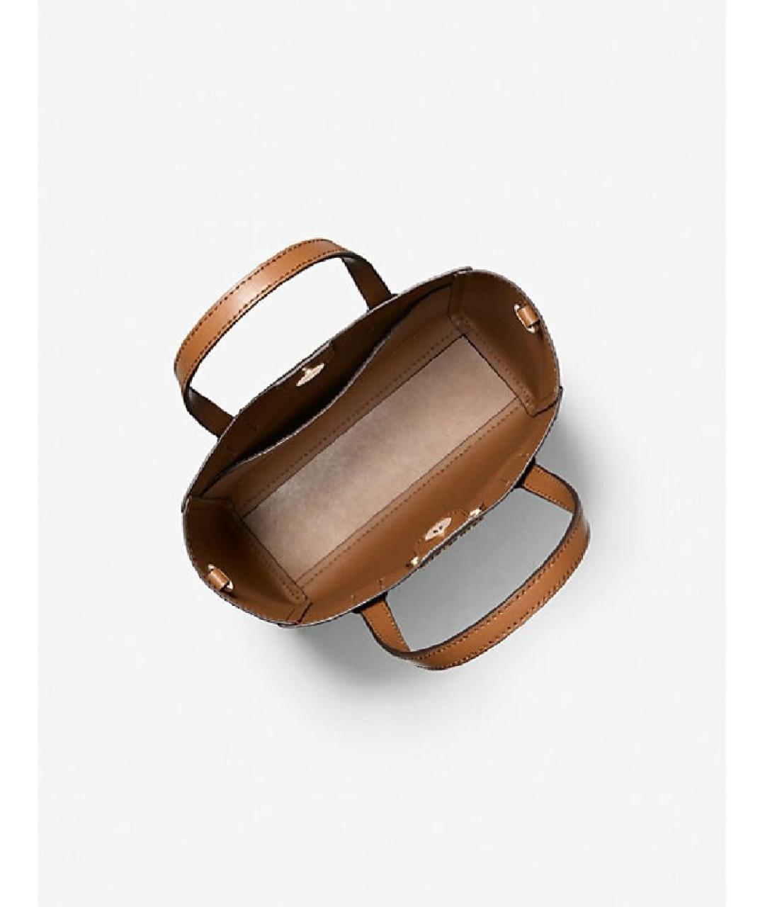 MICHAEL KORS Коричневая сумка с короткими ручками из искусственной кожи, фото 2