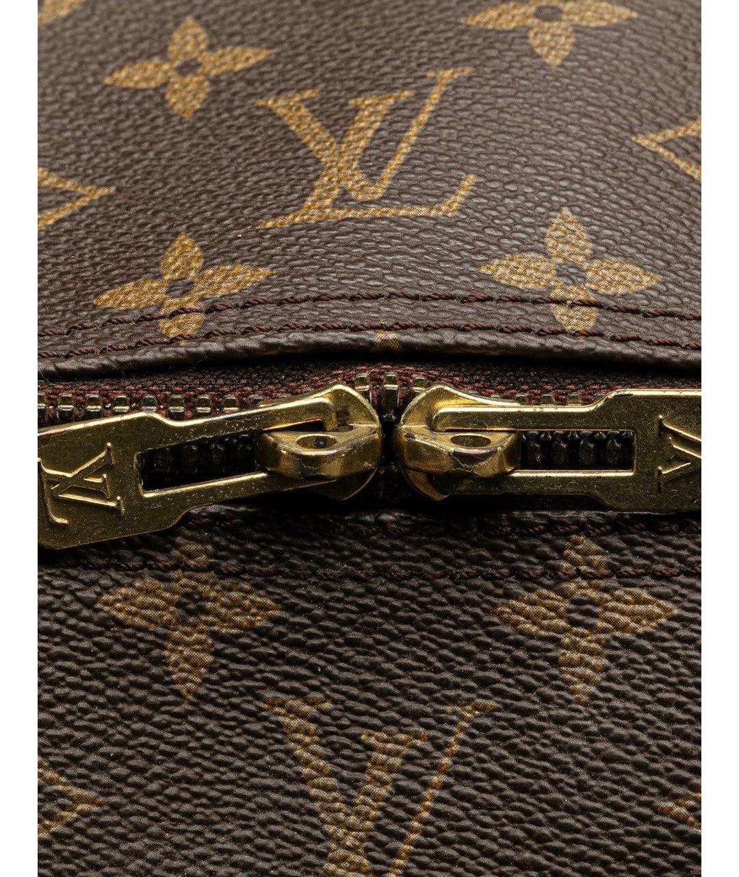 LOUIS VUITTON Коричневая кожаная дорожная/спортивная сумка, фото 7