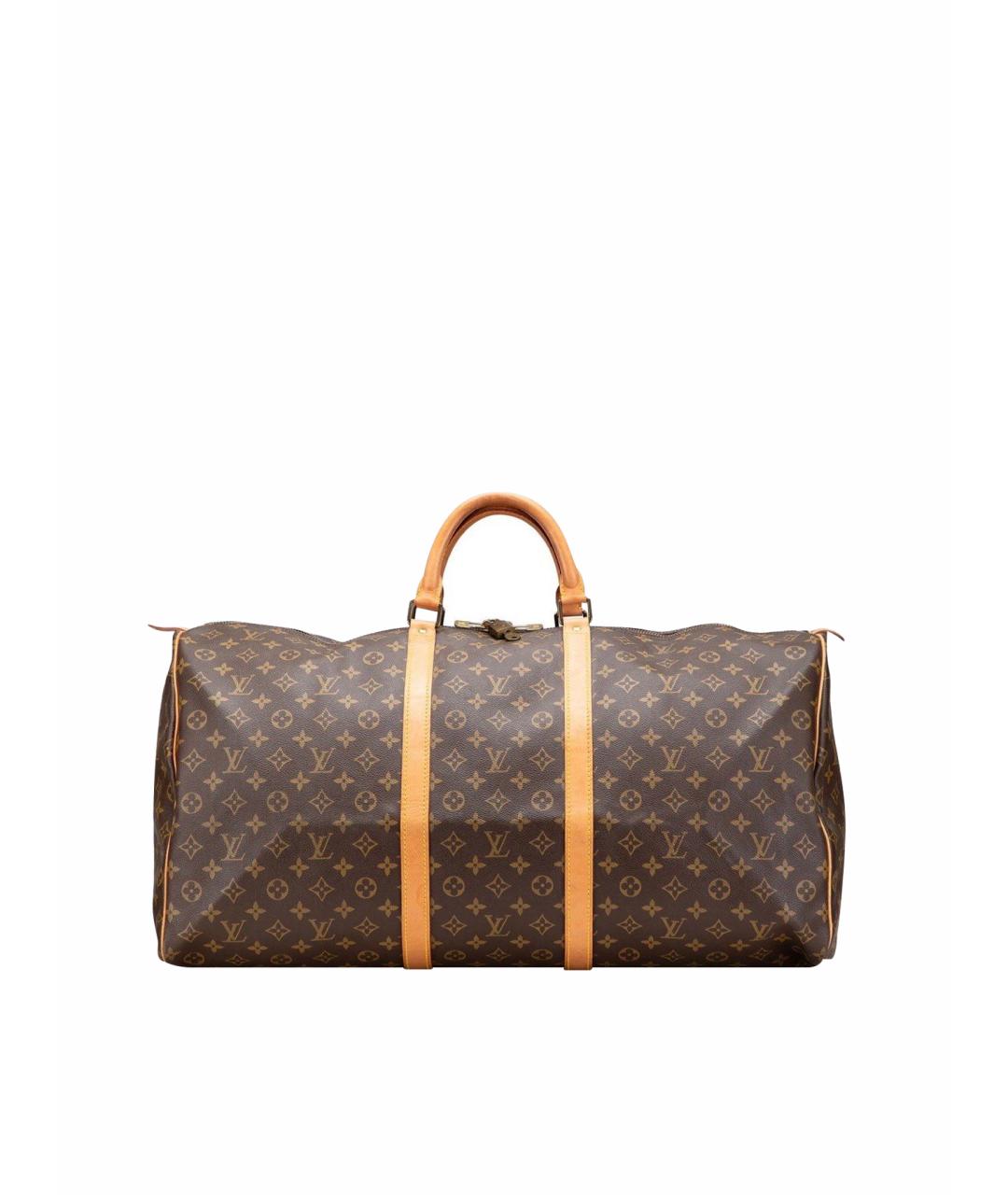 LOUIS VUITTON Коричневая кожаная дорожная/спортивная сумка, фото 1