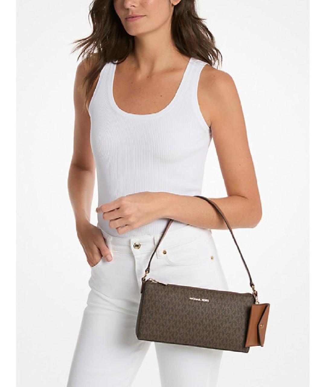 MICHAEL KORS Коричневая сумка с короткими ручками, фото 3