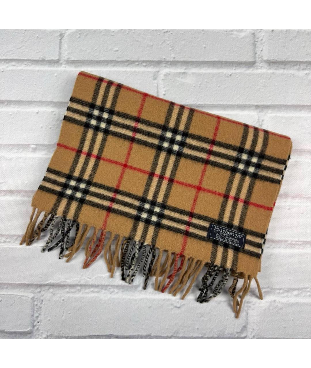 BURBERRY Бежевый кашемировый шарф, фото 5