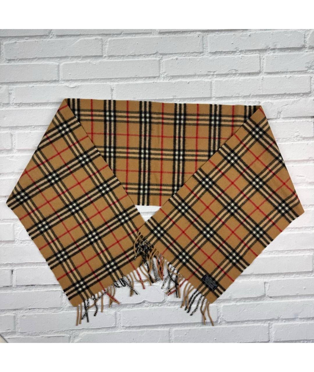 BURBERRY Бежевый кашемировый шарф, фото 3