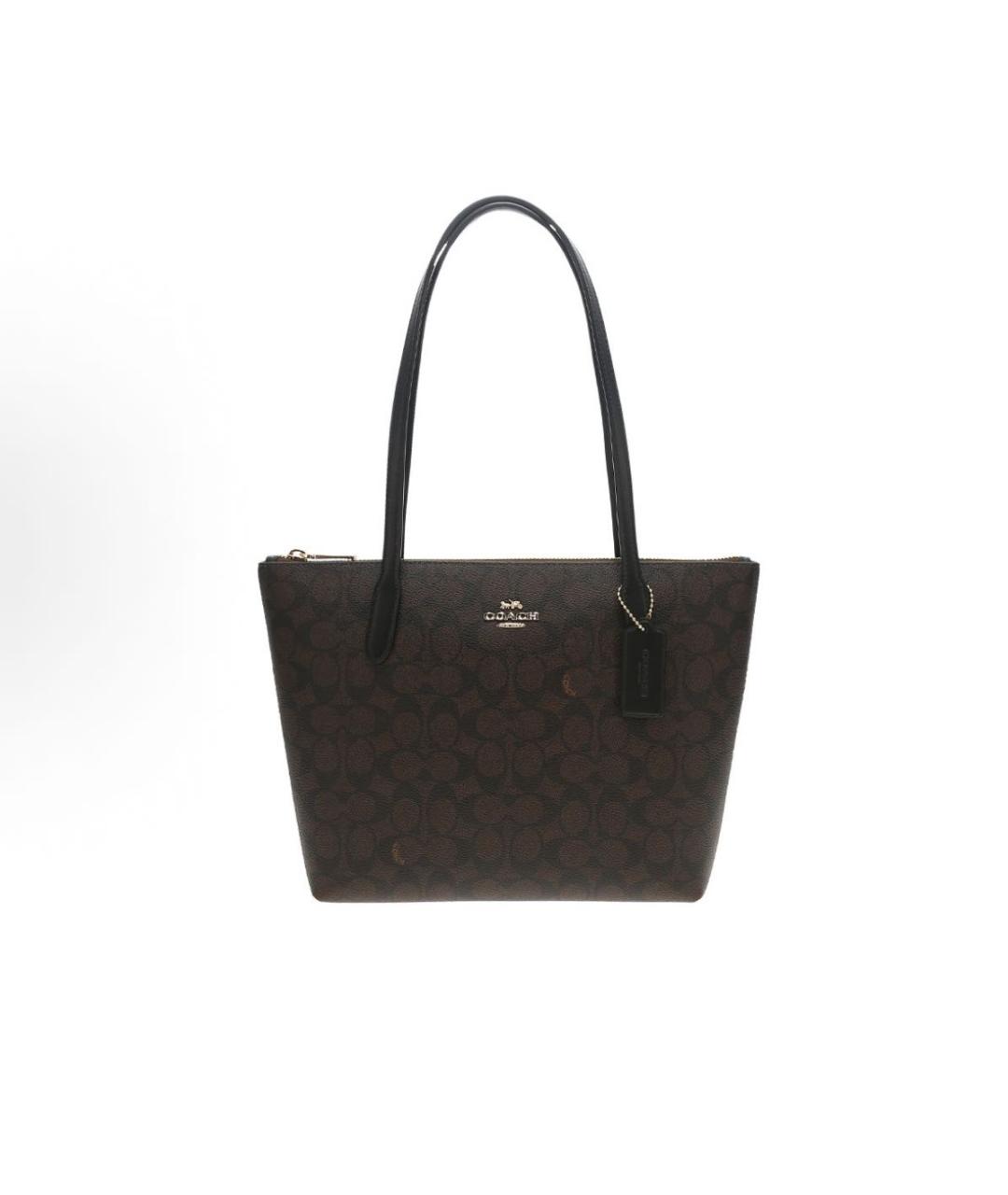 COACH Коричневая кожаная сумка тоут, фото 1