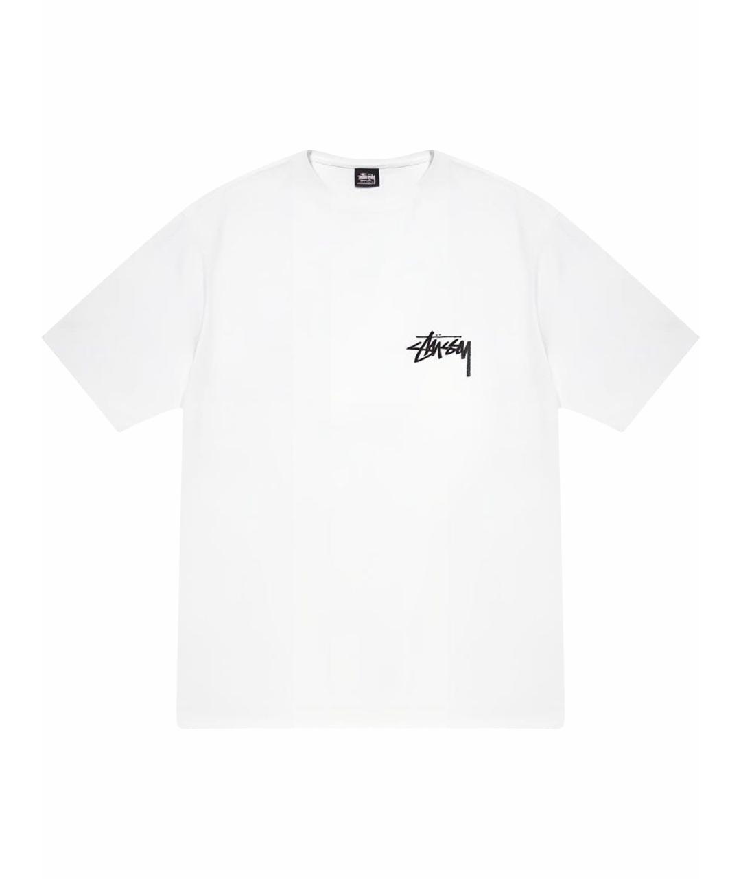 STUSSY Белая хлопковая футболка, фото 1