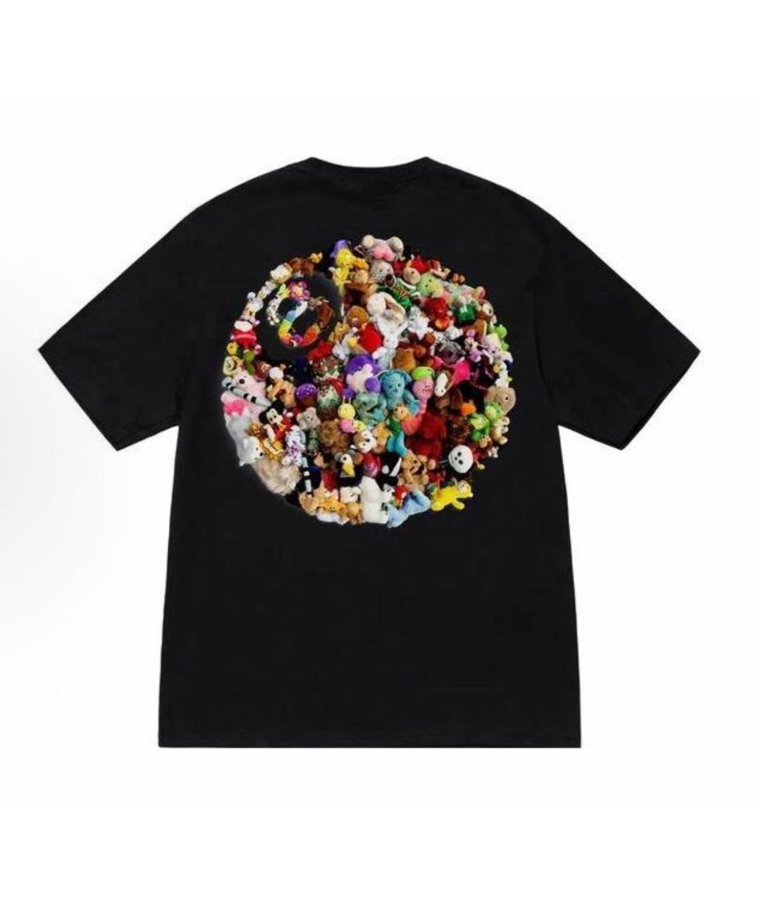 STUSSY Черная хлопковая футболка, фото 6