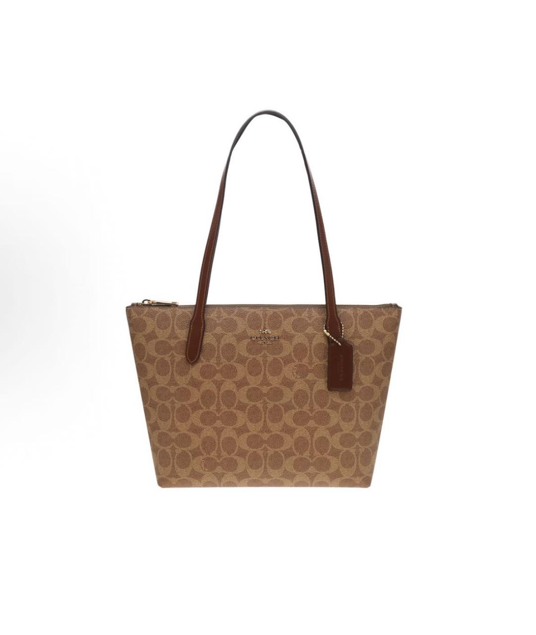 COACH Коричневая сумка тоут, фото 4