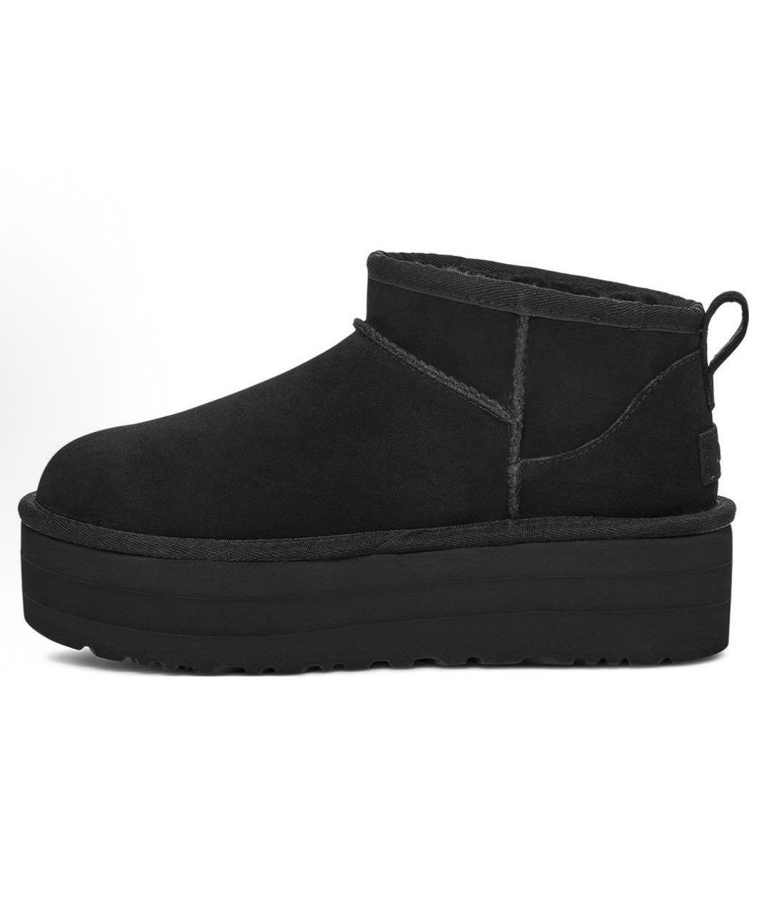 UGG AUSTRALIA Черные замшевые ботинки, фото 5