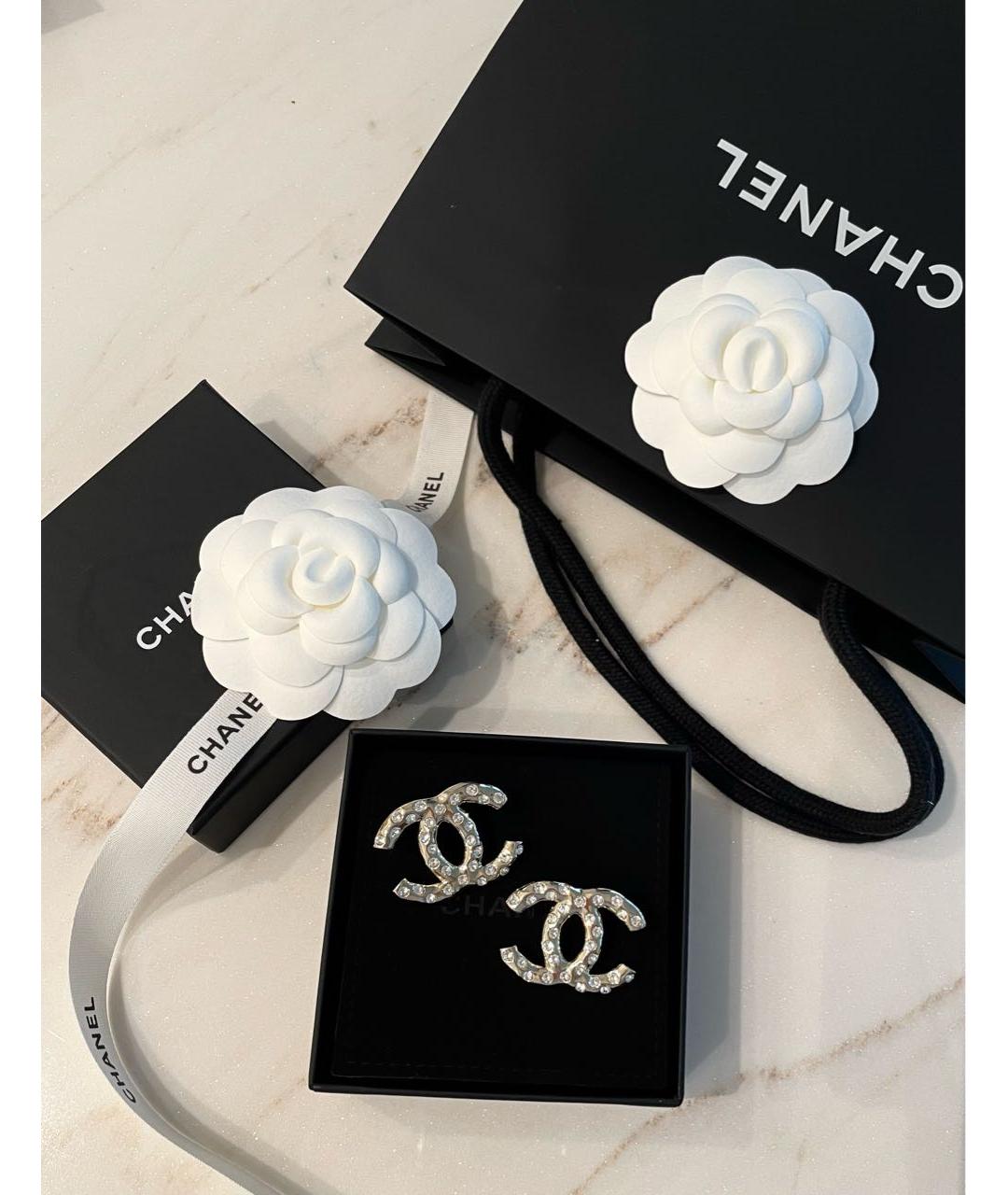 CHANEL Золотые металлические серьги, фото 5