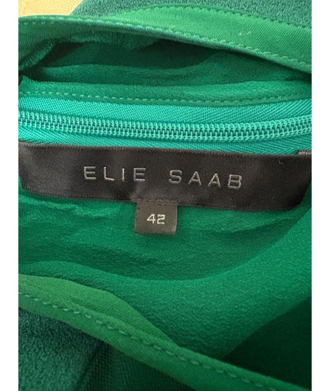 ELIE SAAB Зеленые вискозное вечернее платье, фото 4