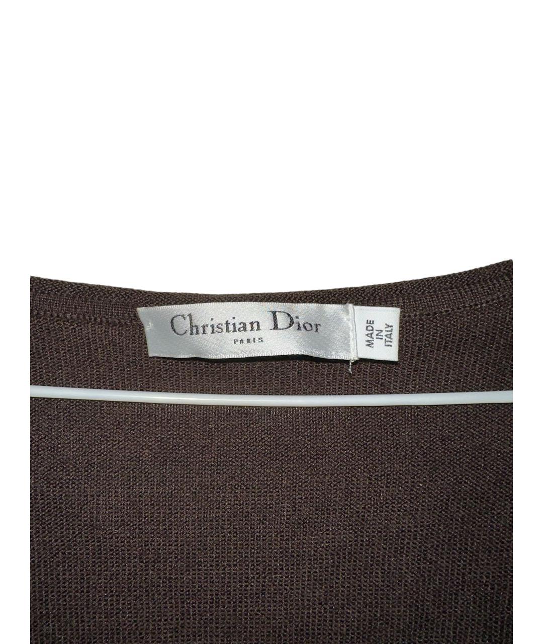 CHRISTIAN DIOR Коричневый джемпер / свитер, фото 3