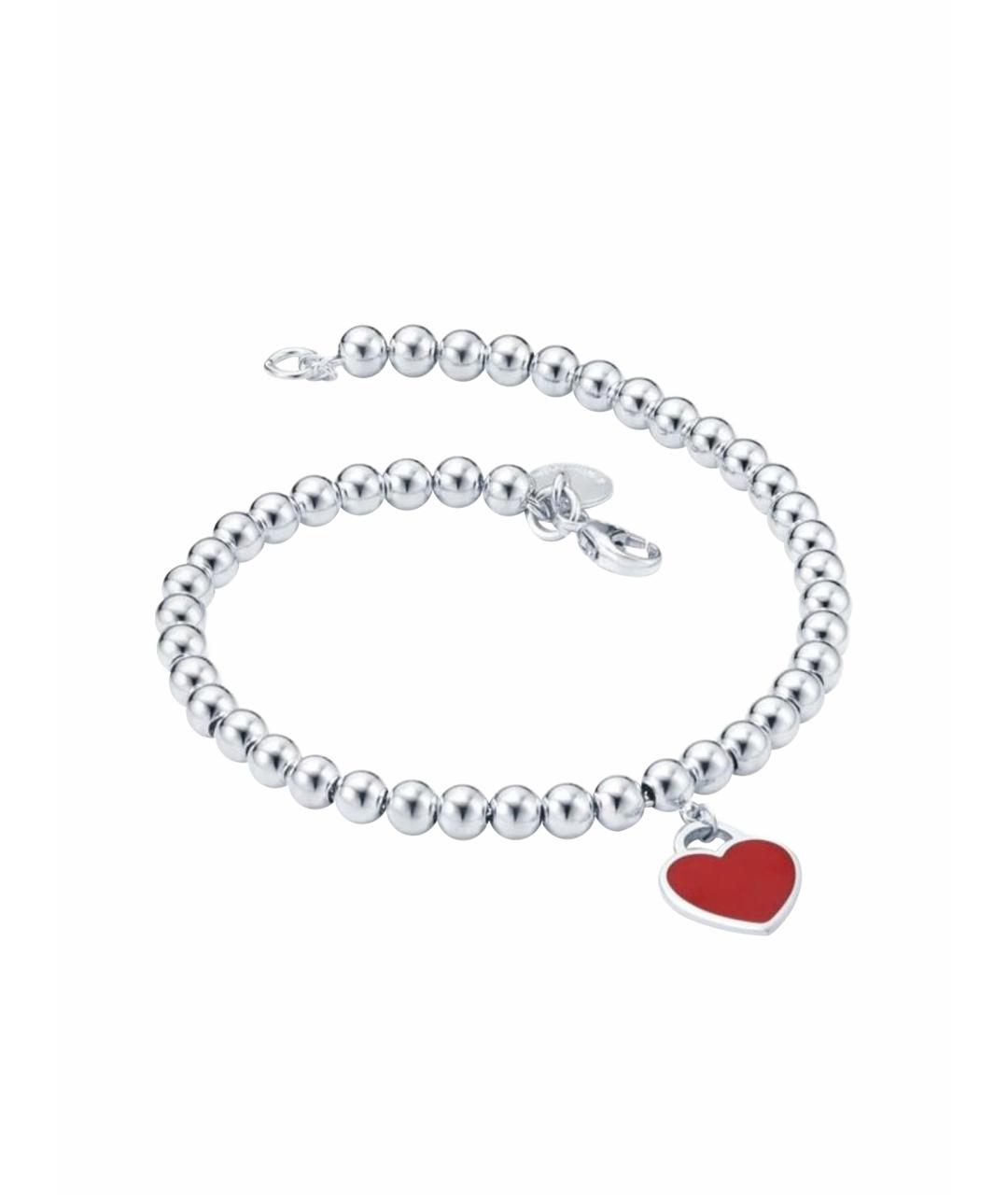 TIFFANY&CO Красный серебряный браслет, фото 1