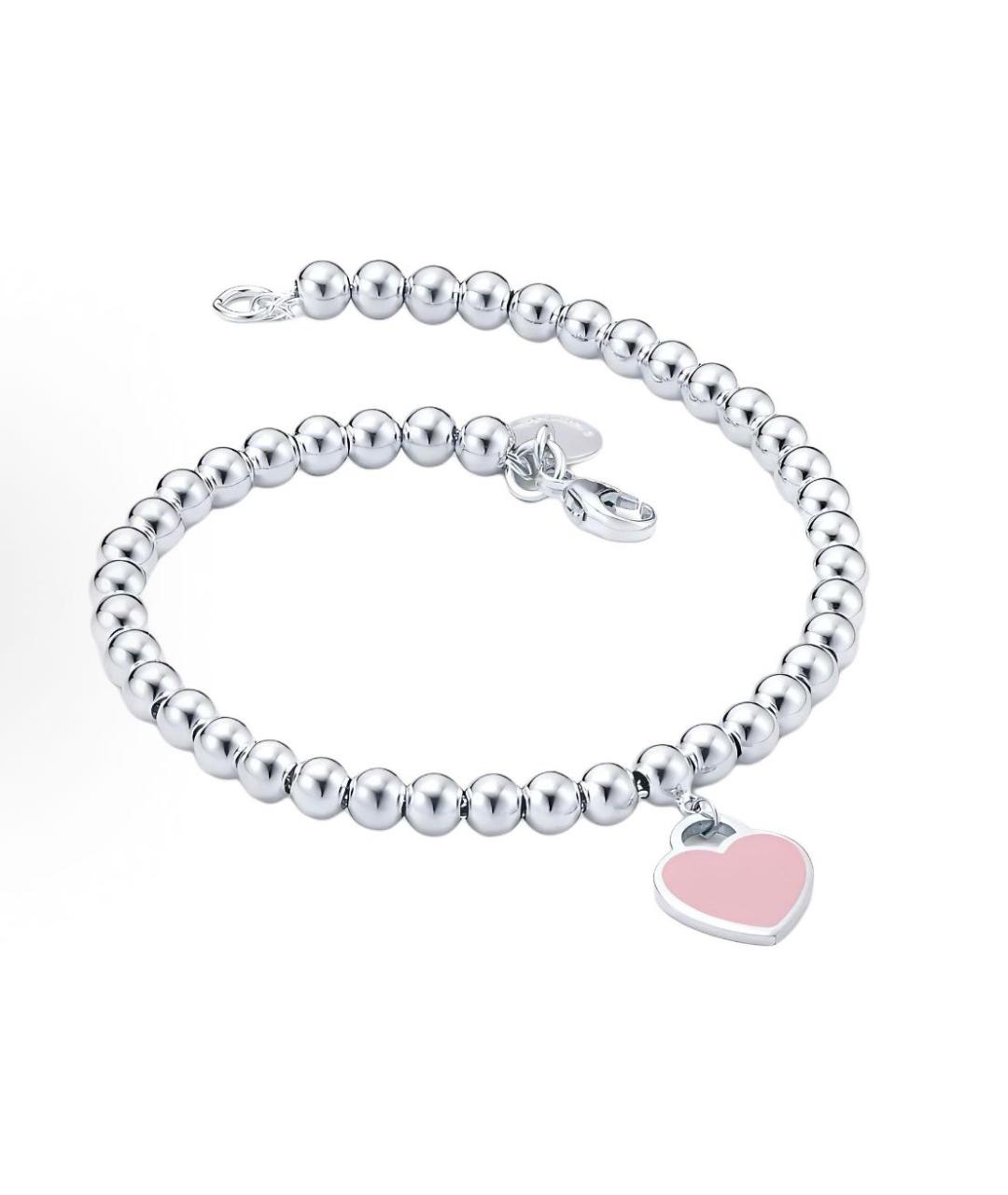 TIFFANY&CO Розовый серебряный браслет, фото 6