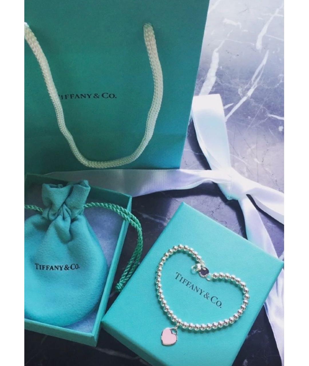 TIFFANY&CO Розовый серебряный браслет, фото 5