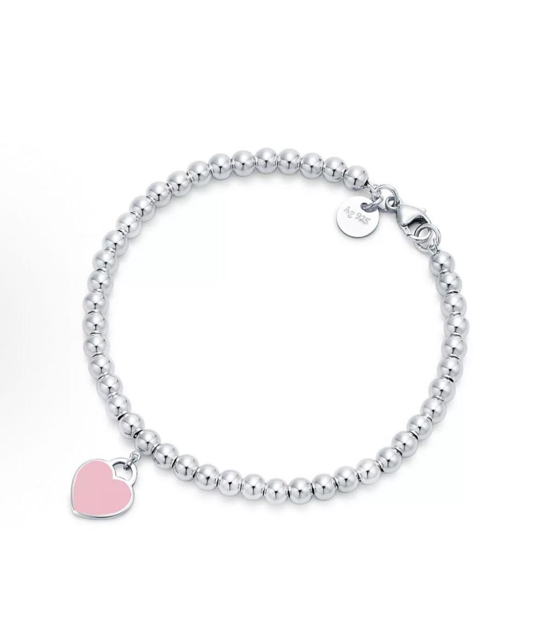 TIFFANY&CO Розовый серебряный браслет, фото 2